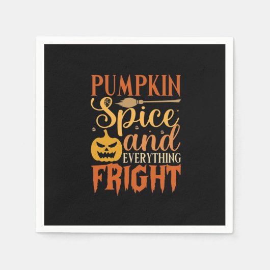 Serviette En Papier Épices citrouilles Et Tout Fright (Devant)
