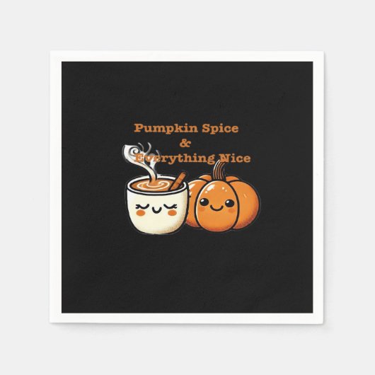 Serviette En Papier Épices citrouilles et tout Nice - Automne automne (Devant)