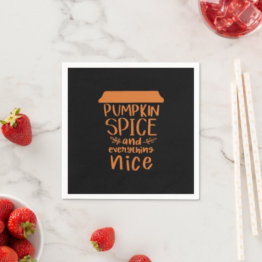 Serviette En Papier Épices citrouilles Et Tout Nice - Automne Automne (En situation)
