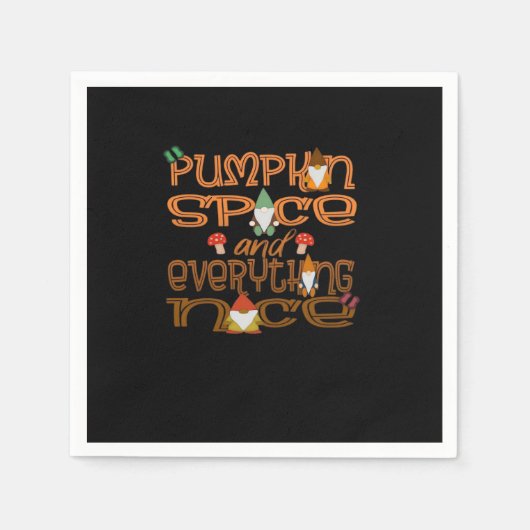 Serviette En Papier Épices citrouilles Et Tout Nice (Ver 1) (Devant)