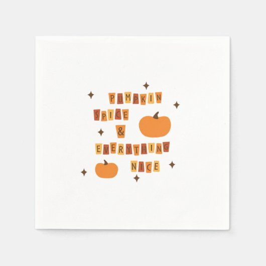 Serviette En Papier Épices citrouilles et tout Nice - Vibes de devis (Devant)