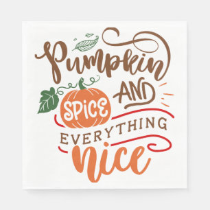 Serviette En Papier Épices citrouilles & Tout Nice Automne Design