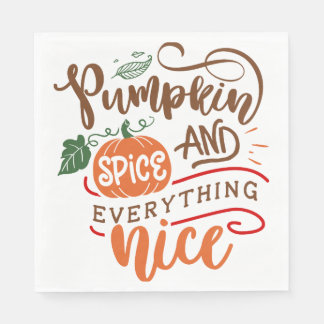 Serviette En Papier Épices citrouilles & Tout Nice Automne Design