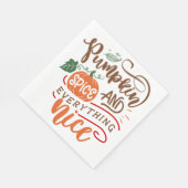 Serviette En Papier Épices citrouilles & Tout Nice Automne Design (Coin)