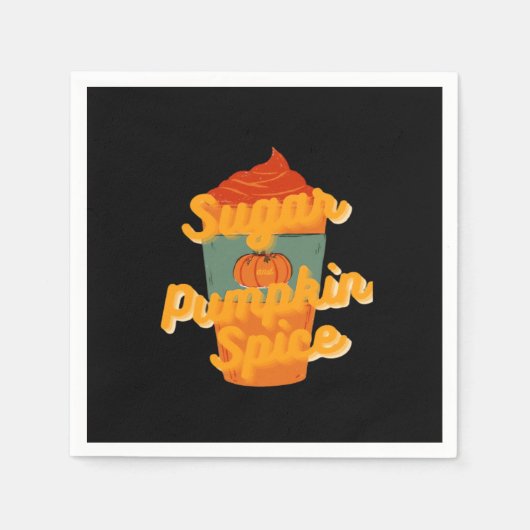 Serviette En Papier Épices Sucre Et Citrouille Et Tout Nice Classi (Devant)