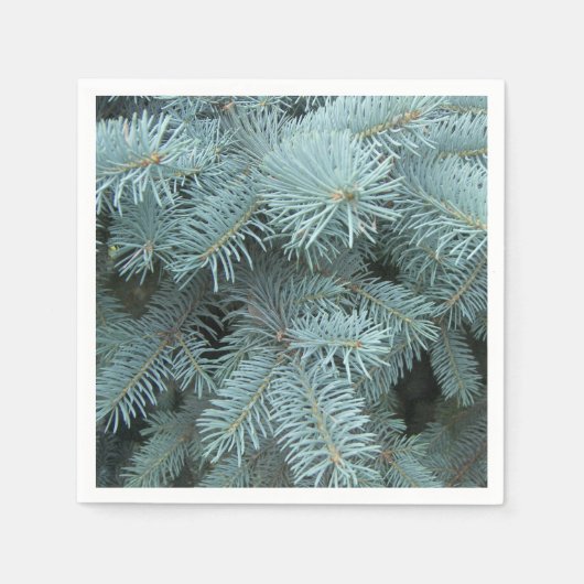 Serviette En Papier Épinette bleue gris vert (Devant)