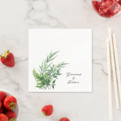 Serviette En Papier Épingle de serviettes de Fête des mariées verte (En situation)