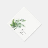 Serviette En Papier Épingle de serviettes de Fête des mariées verte (Coin)