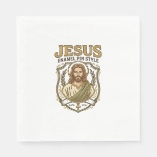 Serviette En Papier Épinglette en émail Jésus Style Épinglette en émai