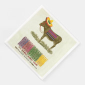 Serviette En Papier Éplucher la queue sur l'âne (Coin)