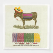 Serviette En Papier Éplucher la queue sur l'âne (Devant)