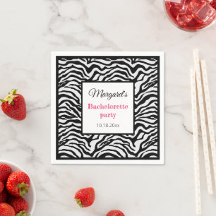 Serviette En Papier Épouse blanche noire classique