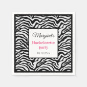 Serviette En Papier Épouse blanche noire classique (Devant)
