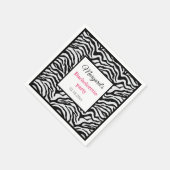 Serviette En Papier Épouse blanche noire classique (Coin)