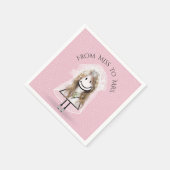 Serviette En Papier Épouse chatte fille avec Baskets sur les points (Coin)
