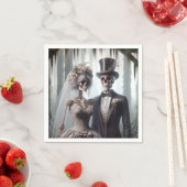 Serviette En Papier Épouse Et Salle D'Halloween (En situation)