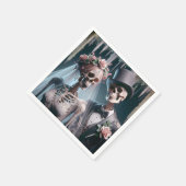 Serviette En Papier Épouse Et Salle D'Halloween (Coin)