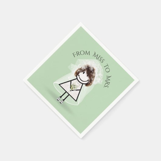 Serviette En Papier Épouse fille en Basket avec Daisy Bouquet (Coin)