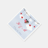 Serviette En Papier Épouser de coeurs de drapeaux britanniques et (Coin)