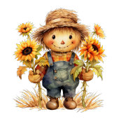Serviette En Papier Épouvantail avec tournesol