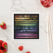 Serviette En Papier Equality Love Rainbow Brush Strokes LGBTQ ID656 (En situation)