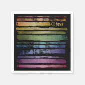 Serviette En Papier Equality Love Rainbow Brush Strokes LGBTQ ID656 (Devant)