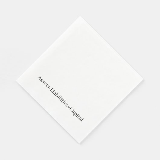 Serviette En Papier Équation comptable (Coin)