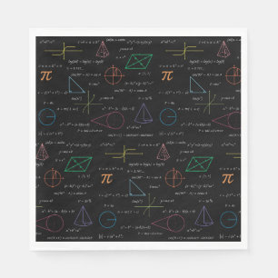 Serviette En Papier Équations mathématiques colorées Formules mathémat