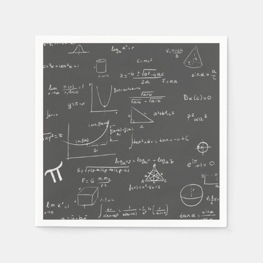 Serviette En Papier équations mathématiques, formules et partie graphi (Devant)