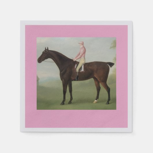 Serviette En Papier Equestrian Cocktail Napkin (Devant)
