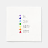 Serviette En Papier Equilibre de sommeil Manger Design Chakra simple (Devant)