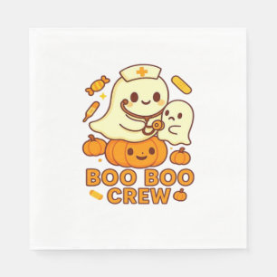 Serviette En Papier Équipage Boo Boo Infirmière Drôle Halloween Fantôm