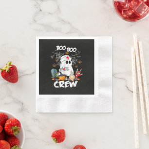 Serviette En Papier Équipage Boo Boo Infirmière Fantôme Halloween Épou