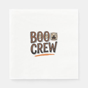 Serviette En Papier Équipage Boo Modèle de chemise gravé Halloween vin