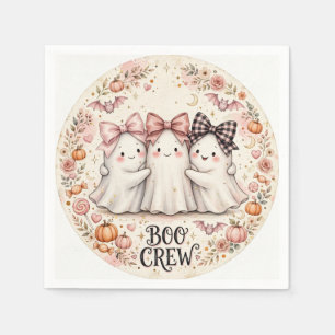 Serviette En Papier Équipage fantôme à nœud rose mignon pour la fête d