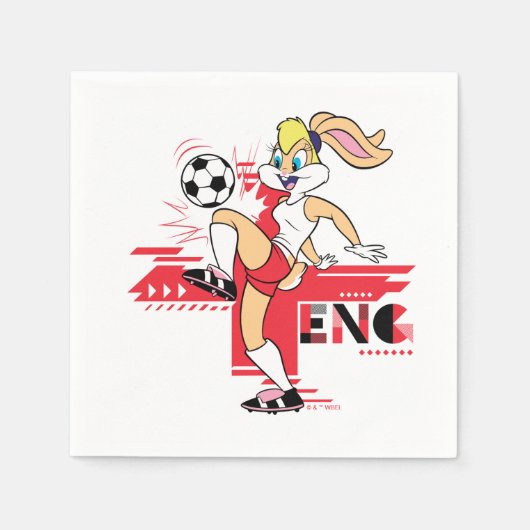 Serviette En Papier Équipe d'Angleterre de football graphique de Lola  (Devant)