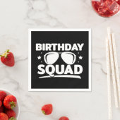 Serviette En Papier Équipe d'anniversaire du cool Fun Matching Group (En situation)