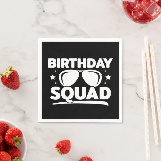 Serviette En Papier Équipe d'anniversaire du cool Fun Matching Group (En situation)