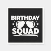 Serviette En Papier Équipe d'anniversaire du cool Fun Matching Group (Devant)