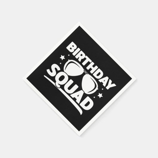 Serviette En Papier Équipe d'anniversaire du cool Fun Matching Group (Coin)