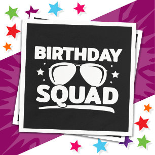 Serviette En Papier Équipe d'anniversaire du cool Fun Matching Group