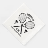 Serviette En Papier Équipe de badminton (Coin)