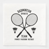 Serviette En Papier Équipe de badminton (Devant)
