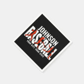 Serviette En Papier Équipe de baseball AJOUTER NOM Champion Joueur de (Coin)