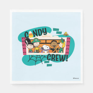 Serviette En Papier Équipe de bonbons Gang de Peanuts Halloween