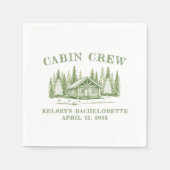 Serviette En Papier Équipe de cabine Green Camp Enterrement de vie de  (Devant)