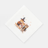 Serviette En Papier Équipe de chats à queue ou à queue (Coin)