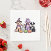 Serviette En Papier Équipe de chien d'Halloween (En situation)