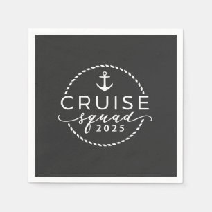 Serviette En Papier Équipe de croisière 2025 tenue de correspondance f