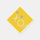 Serviette En Papier Équipe de crosse jaune (Coin)